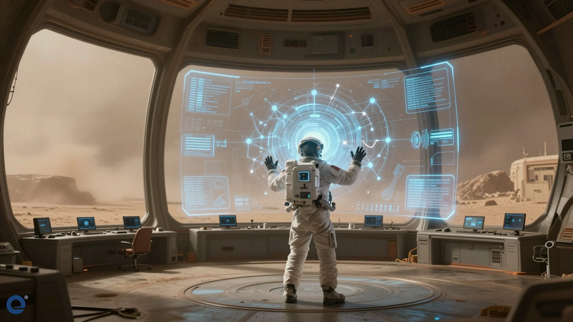 The interface between human and AI decision making in Martian crises