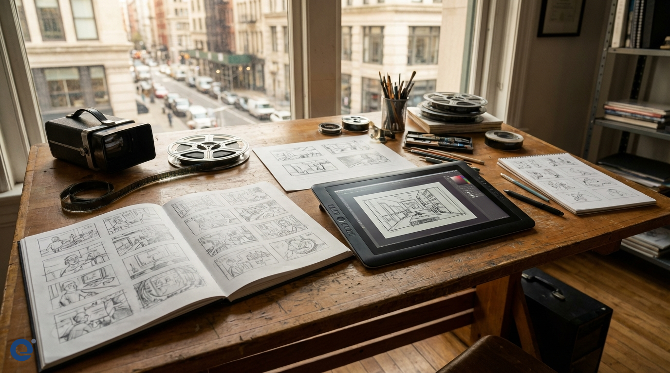 Professional storyboard techniques for concept artists