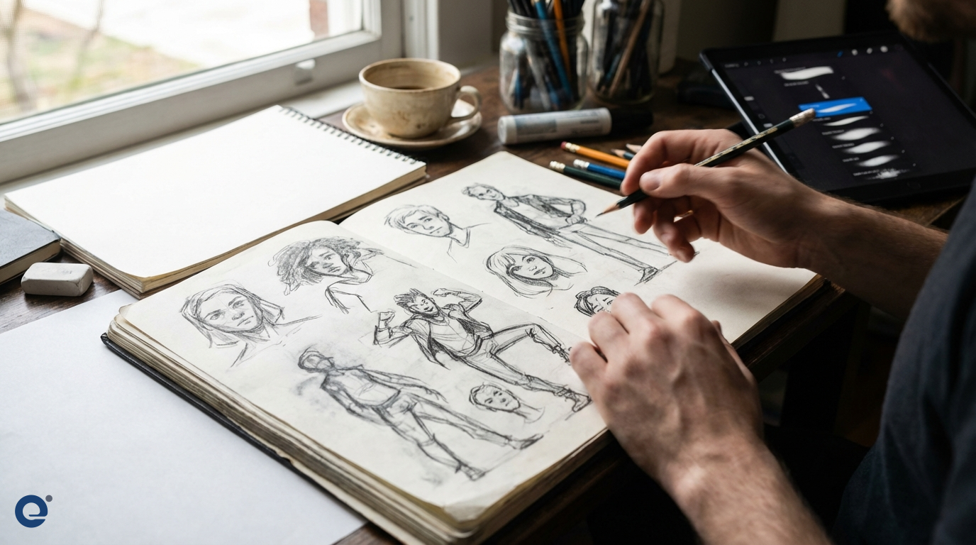 Vẽ phác thảo nhân vật nhanh: Bí kíp cho họa sĩ minh họa